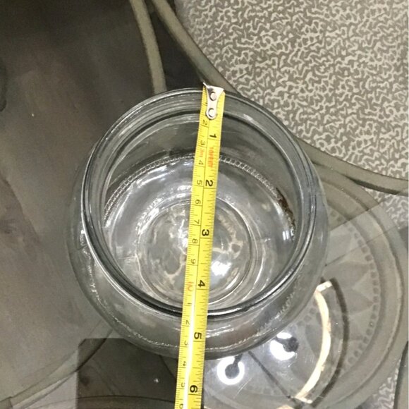 8" CLEAR GLASS JAR VASE PERFECT FOR FLOWER ARRANGEMENT OR HOME DECORATION - Picture 5 of 7